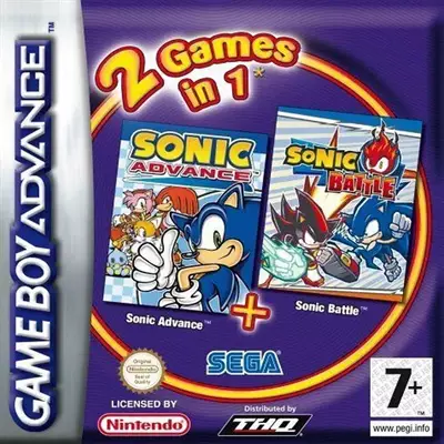 2 Games in 1 - Sonic Advance + Sonic Battle (Europe) (En,Ja,Fr,De,Es+En,Ja,Fr,De,Es,It)